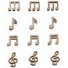 Wooden Musical Note Pendant Log Color U-shaped Pendant Cartoon Pattern  Art