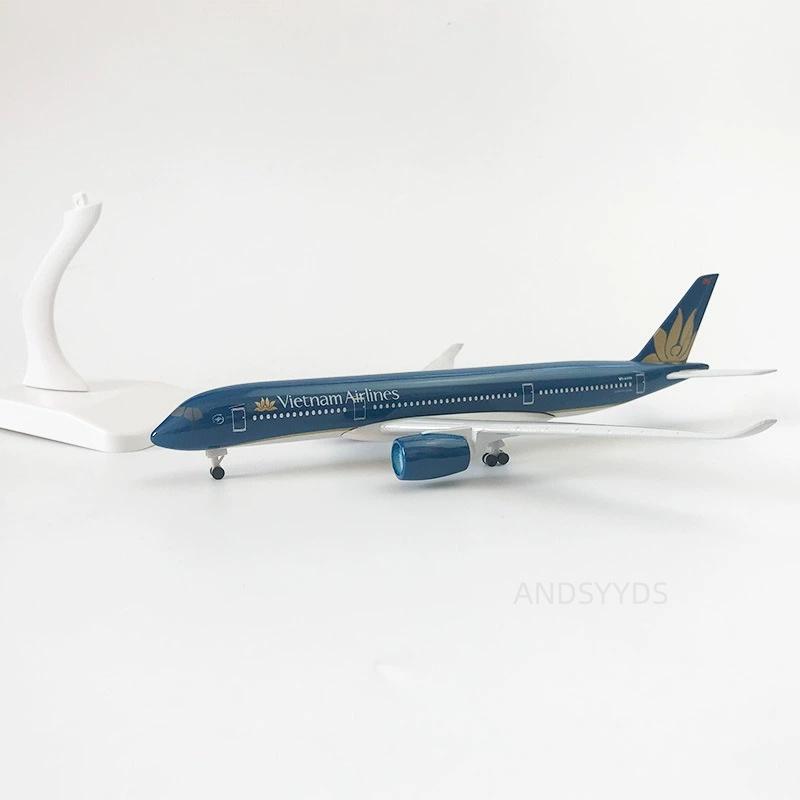 20 см Vietnam Airlines A350 Масштаб 1/400 Литой сплав Самолет С подставкой Модель Домашняя коллекция Для авиационных энтузиастов Подарки