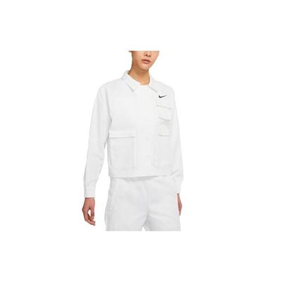 Спортивная одежда Swoosh Outdoor Casual Multi-Pocket Woven Jacket Women Jacket White CZ8900-100
