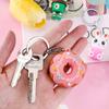 Cute Cartoon Ornaments Trinket gift Donut keychain Bag Decoration Key pendant KeyRing