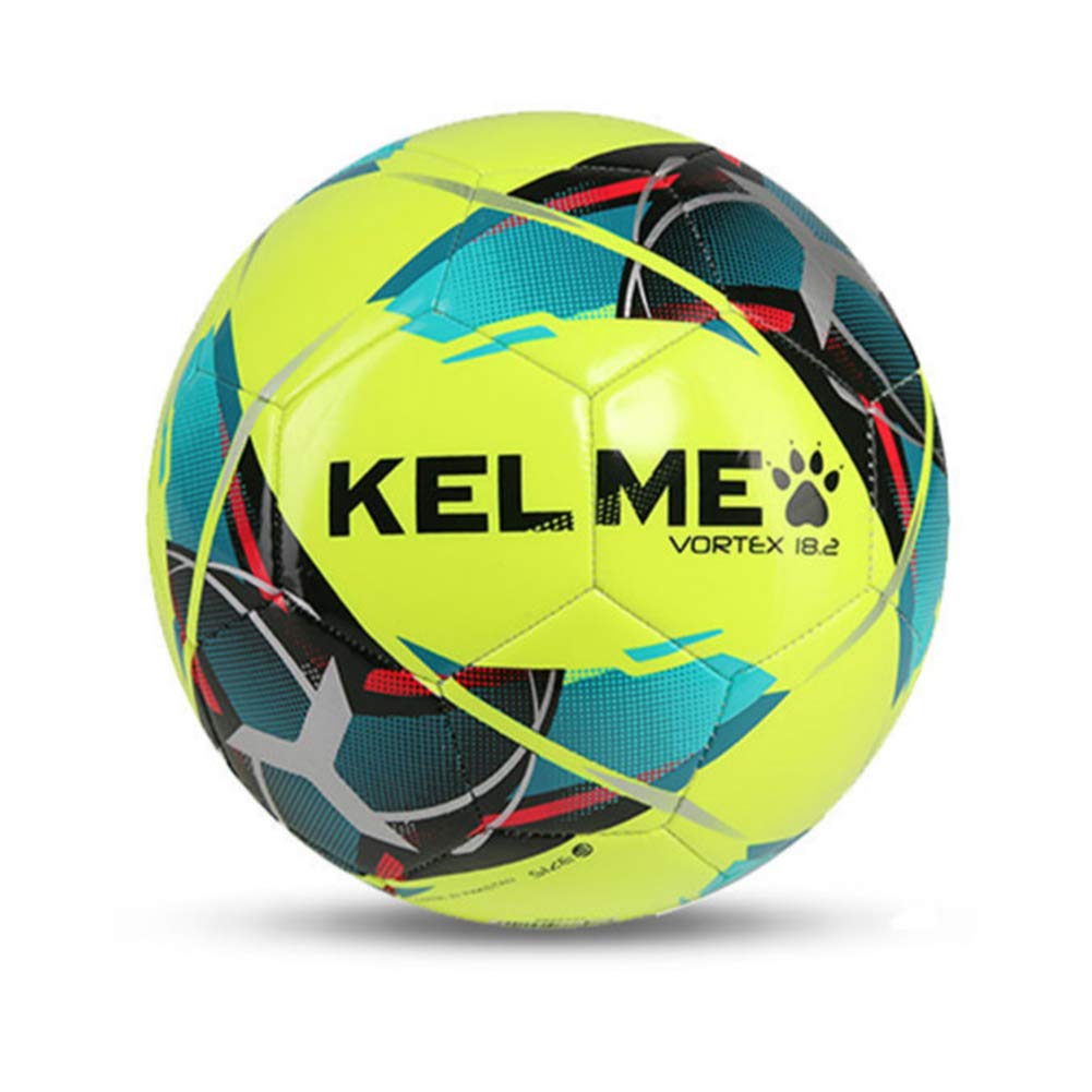 KELME Soccer Ball, Size 4 and 5, Adult Match Ball, Wear-Resistant (9886130 Yellow, Size 5)