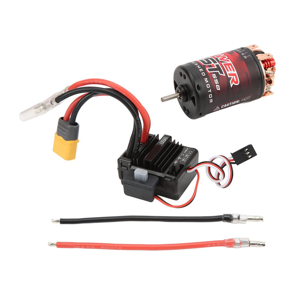 RC 3 Slot 550 Brushed Motor 35T with 80A ESC Combo Set for 110 112 RC Car Upgrade Parts