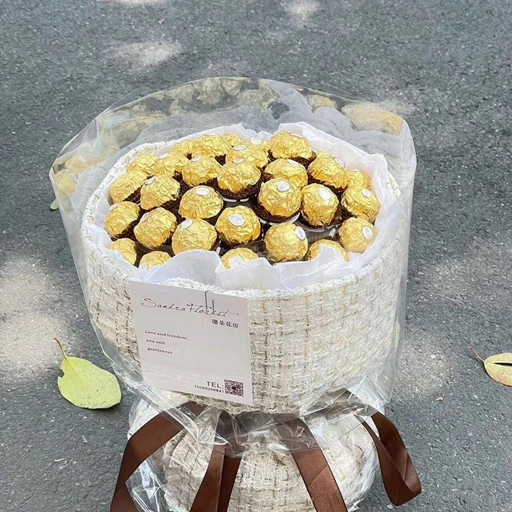 100 шт. Прозрачный держатель для шоколадных шариков, пластиковый футляр для шоколадных шариков, держатель для упаковки конфет, подарки