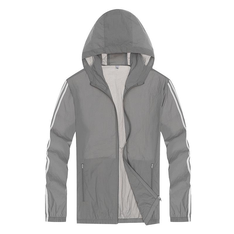 Летняя солнцезащитная куртка: Дышащая повседневная куртка-ветровка для мужчин - Модная верхняя одежда для улицы