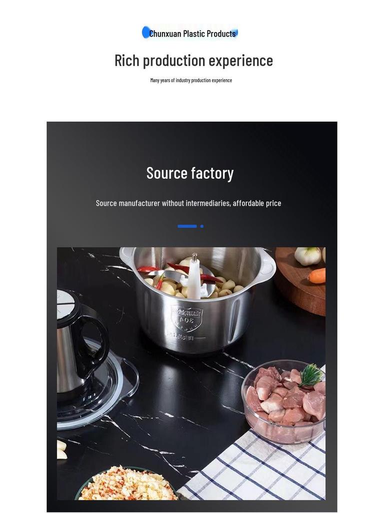 Stainless Steel Meat Grinder & Mixer for Dumplings, Large Capacity Automatic Cooking Machine
