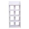5 Tiers White Hollow Out Shoe Rack Stand Storage Organiser Shelf