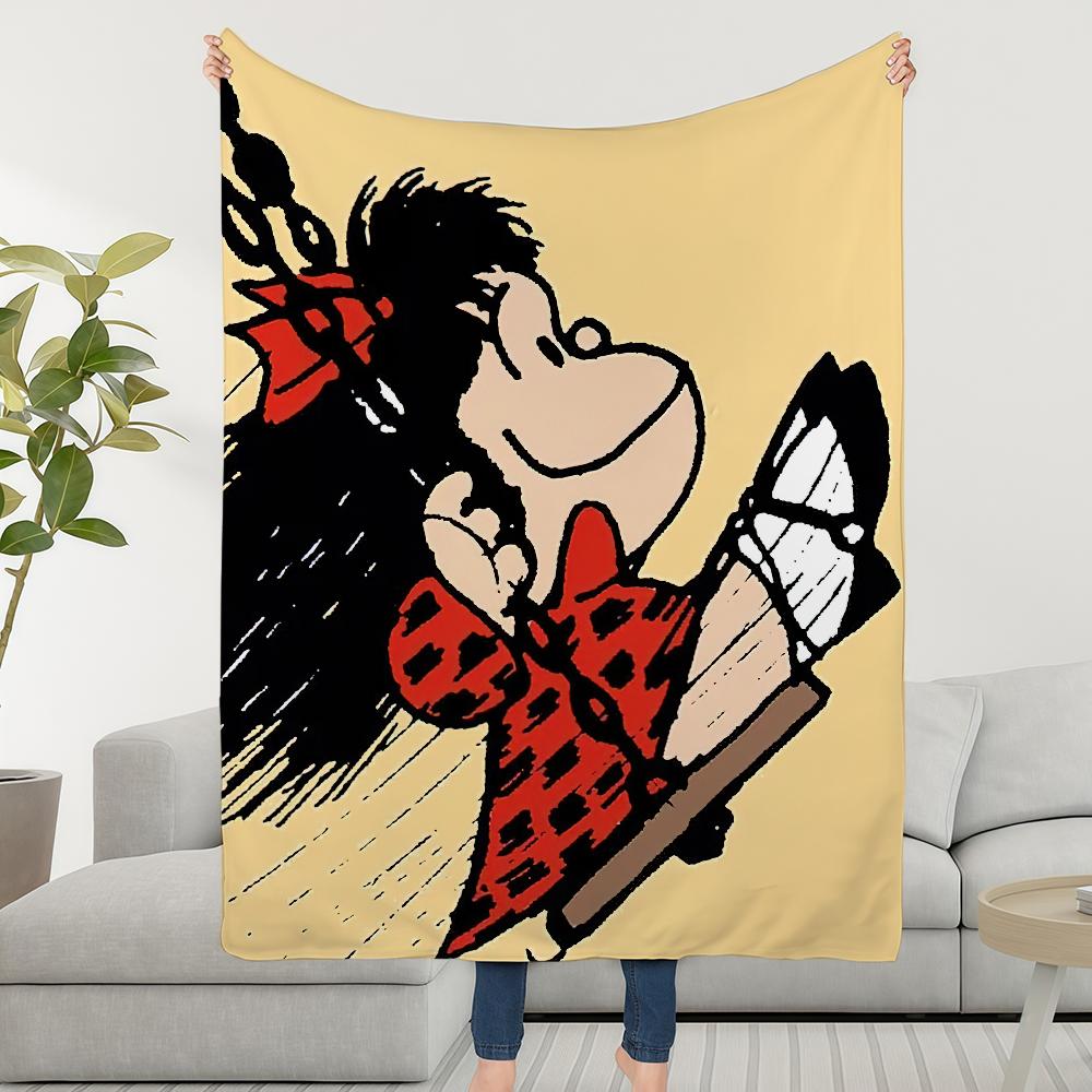 Blanket Cute Throw Super Cosy M-MafaldaS-ES Plush Living Room Sofa Cartoon Couch Childish Birthday Gifts