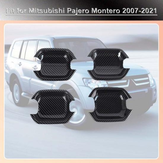 Для Mitsubishi Montero Pajero 2007-21 Накладка-чаша на ручку двери Углепластик