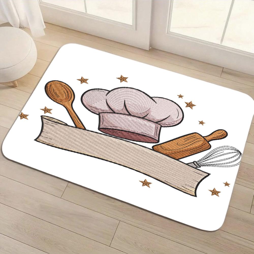 1 Piece Kitchen Floor Mat Cute Kitchen Carpet Living Room Rug Bedroom Rug Entrance Mat Washable Non-Slip Carpet Room Decor