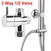 3-ходовой 1/2 клапан для душа ванной комнаты, разделитель воды, душевой клапан, дивертор для душевой форсунки, адаптер-конвертер