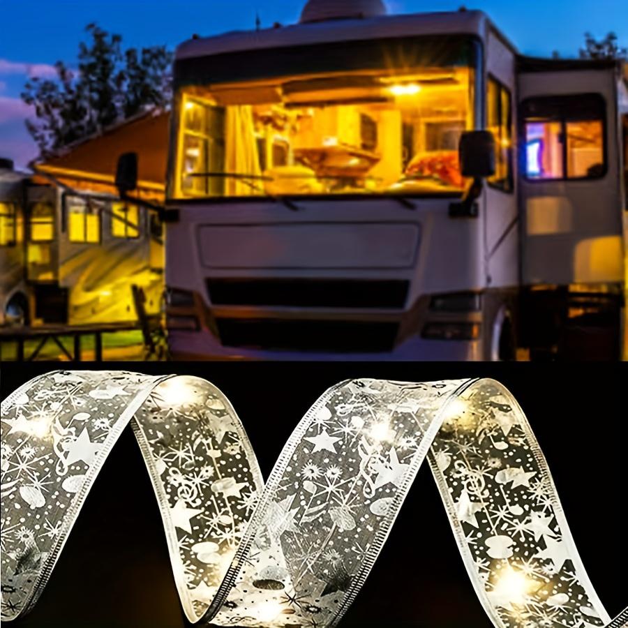 Рождественские гирлянды из лент, гирлянды из медной проволоки на батарейках, гирлянды из лент для рождественского и новогоднего декора