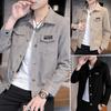 Jacket Men's Spring and Autumn New Tooling Jacket Denim Top Handsome Trend Casual Lapel Men's Clothes