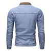 Men's  Winter Button Solid Plush Vintage Denim Jacket Tops Blouse Coat
