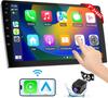 9-дюймовая беспроводная автомобильная магнитола CarPlay и Android Auto с камерой заднего вида, GPS-навигацией, двойным DIN, ZLink