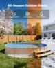 Oval Pool Liner, 360 x 623 cm UniBead Swimming Pool Liner for 120 cm Wall Height, Premium Thick Vinyl, Easy Install with Leak-Proof Patches, for Steel