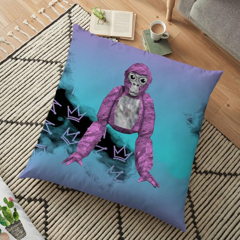 Gorilla Tag Monke квадратная наволочка аниме обезьяна мультфильм автомобиль плед наволочка наволочка 45x45 см для гостиной диван домашний декор подарок
