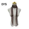 Women Scarf Shiny Sequin Flower Shape Hollow Design Scarf Glitter Embellished Thin Scarf Fashion Accessory