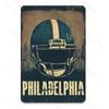 Vintage Philadelphia Football Aluminum Sign,Waterproof and Dustproof. Ideal Wall Art for Garage, A Perfect Gift for Devoted Fans