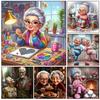 New Diamond Drawing Grandma Drawing Mosaic Cross Embroidery Old Woman Embroidery New Product 2024 5D DIY Handicraft Gift