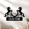 1 шт. Металлический декор для стены в виде лошади, персонализированная табличка в деревенском стиле для патио, сада
