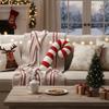 14-дюймовая рождественская подушка в виде леденца для дивана, кровати, плюшевая подушка-леденец, мягкая и пушистая для спальни, гостиной, зимнее украшение для дома