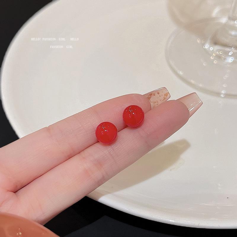 Серьги-иглочки из серебра 925 пробы цвета красного вина: Модные, минималистичные, универсальные украшения для ушей в стиле знаменитостей