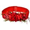 Elastic Fabric Belt with Simulated Rose Flower - Extra Wide, Hot-Selling In Spain