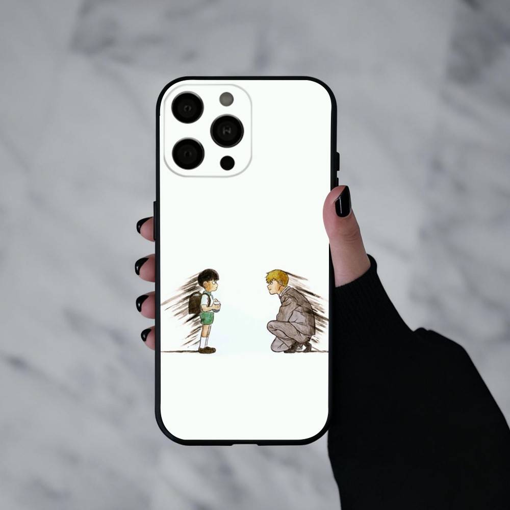 Чехол для телефона с изображением аниме m-Mob p-Psycho-o 100 Для iPhone 17pro,16,15,14,13,12,11 Plus,Pro Max,XS, Мягкий силиконовый черный чехол