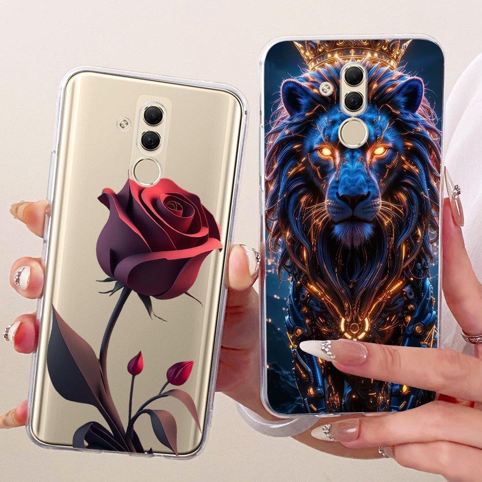 For Huawei Mate 20 Lite Case Cover Transparent Cute Fashion Butterfly Funny Painted Casing For Huawei SNE-AL00 SNE-LX1