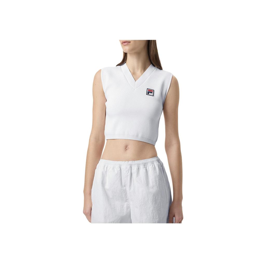 Fila X Hailey Коллаборация Простой Универсальный Удобный Студенческий Стиль Теннисная Рубашка Женские топы Белый A71W523102F-WT