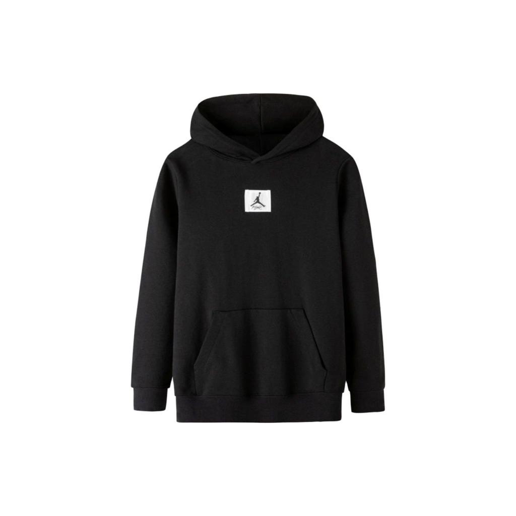 Jordan Толстовка с капюшоном из флиса с логотипом, однотонная, с длинным рукавом, для детей, толстовки с капюшоном JD2142096GS-001