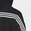 adidas Повседневный пуловер с капюшоном в полоску и манжетами, женские топы, черный H67044