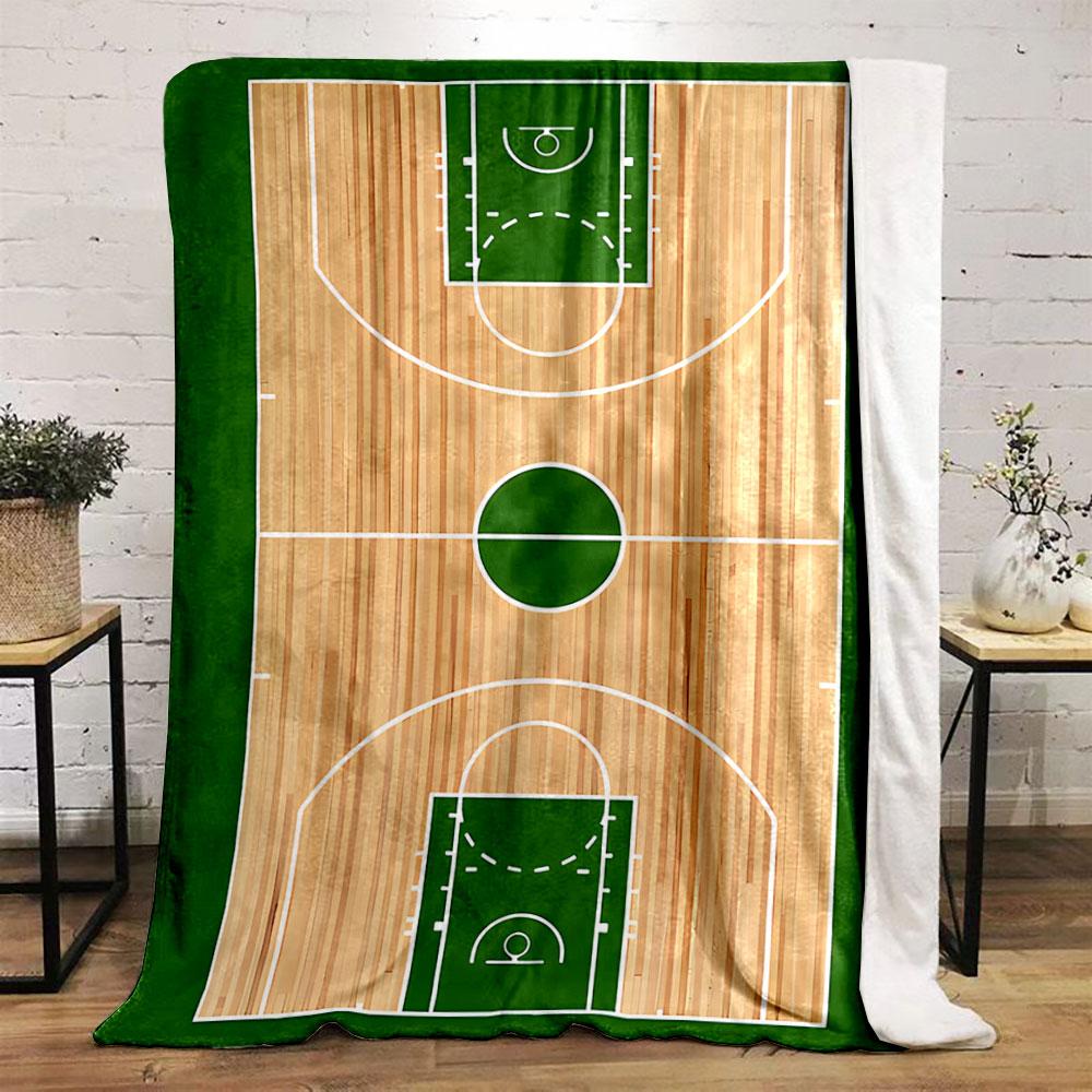 Basketball Court Design Blanket for all seasons blanket lunch break throw gift