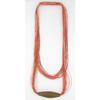 Red-orange and Brown Wire Necklace