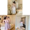 Pure Desire Style Women Summer Sleep Dress With Ice Silk Sleeveless Vneck For Home Comfort