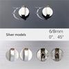 2Pcs 6mm/8mm Gas Stove Zinc Alloy Silver Metal Rotary Kitchen Tool Cooker Control Knobs Switch