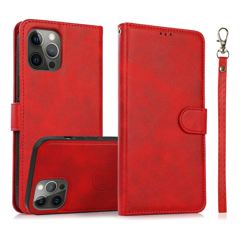 Luxury PU Leather Detachable 2 in 1 Magnetic Wallet Phone Case for iPhone 13 12 11 Pro Max Xs Xr Xs Max 7 8 Plus