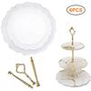 6pcs/set 3 Tier Cake Stand Silicone Resin Tray Molds DIY Irregular Mold Home Decoration Craft