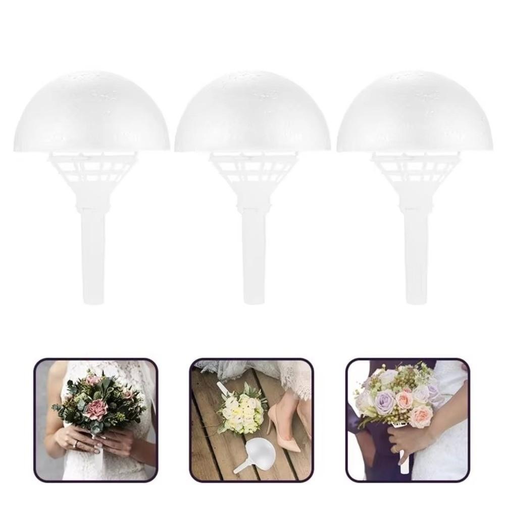 Half Round Foam Bouquet Holder Foam Material Floral Handle Floral Arrangement Supplies