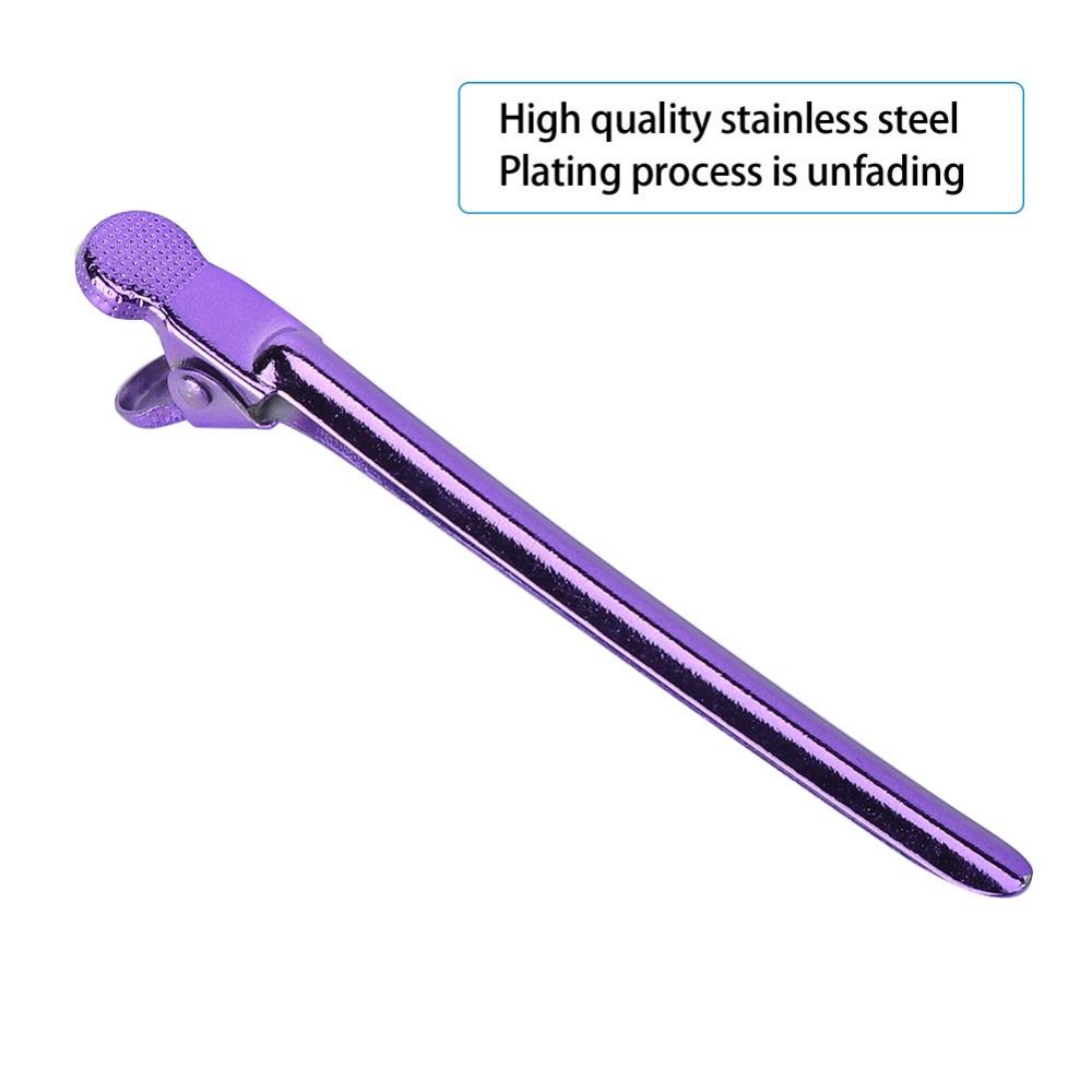 12PCS Stainless Steel Hairdressing Styling Clamps Professional Hair Clips For Hairstyling