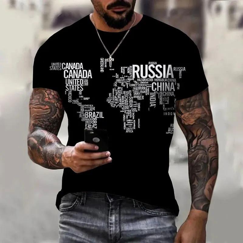 Летний Новый Мужской Контрастный Цветной Сращивание Короткий Рукав Топ Модный Мода Городской Уличный Повседневный Футболка