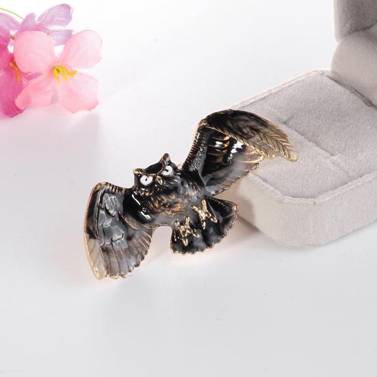 Fashion Vintage Women Owl Shape Flying Jewelry Brooch Pin Clothes Accessory Gift