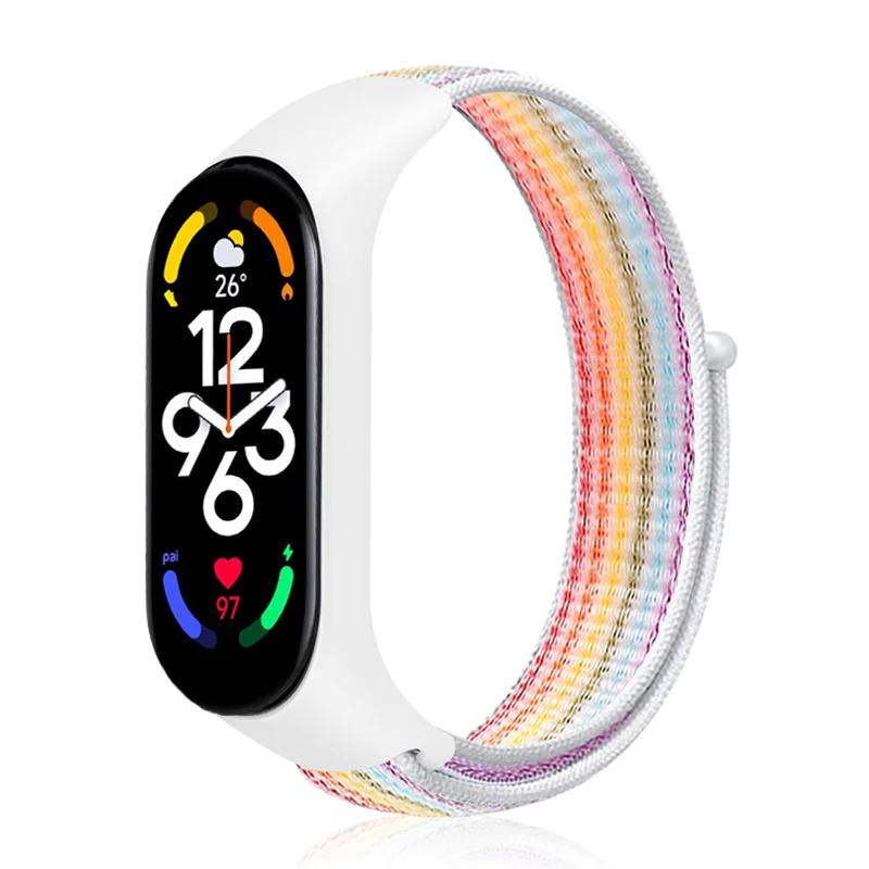 Нейлоновая петля для Xiaomi Mi Band 7-7 nfc smartwatch браслет Sport Miband7 Correa сменный браслет smart band 7 6 5 4 3 ремешок