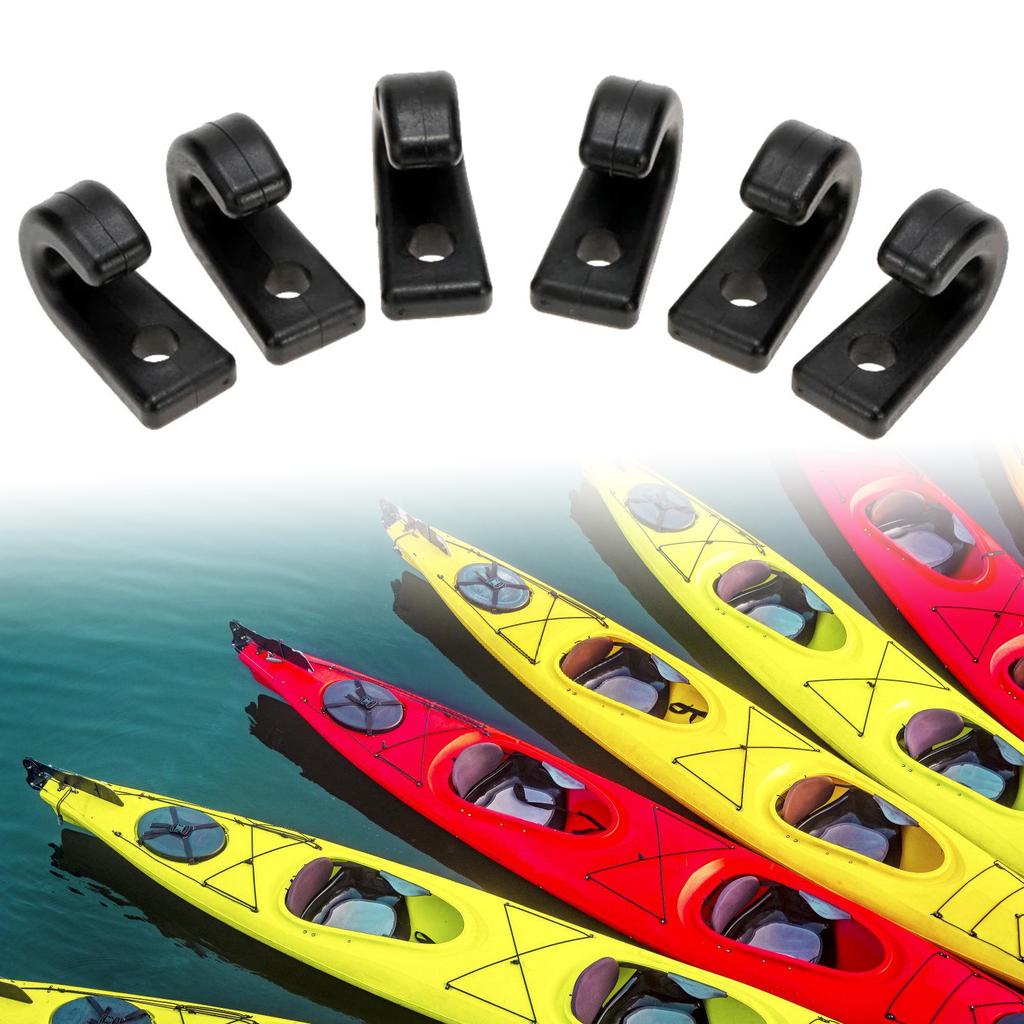 Многоцелевые высокопрочные крючки J-образной формы, изготовленные из высокопрочного нейлона для каяков, водных видов спорта, кемпингового снаряжения, надежное крепление