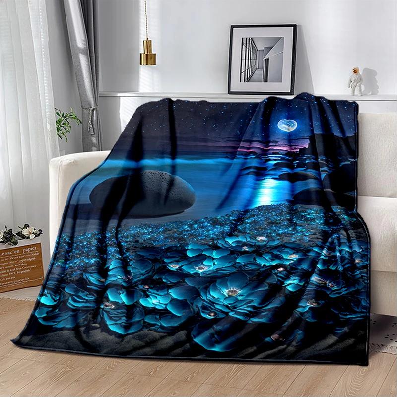 2025 New Style Beauty Colorful Pebble Road Beach Stone Scenery Blanket,Soft Throw Blanket for Home Bedroom Bed Sofa Cover Kids