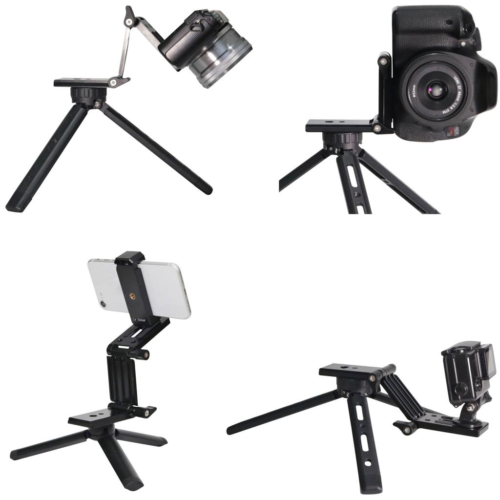 Tripod Head Adapter Photography Aid Inch Screw Foldable Portable Angle Change Tilt Stand Support Plate Slider Bracket Z Type Pan Head 1/4 (AL-THN)