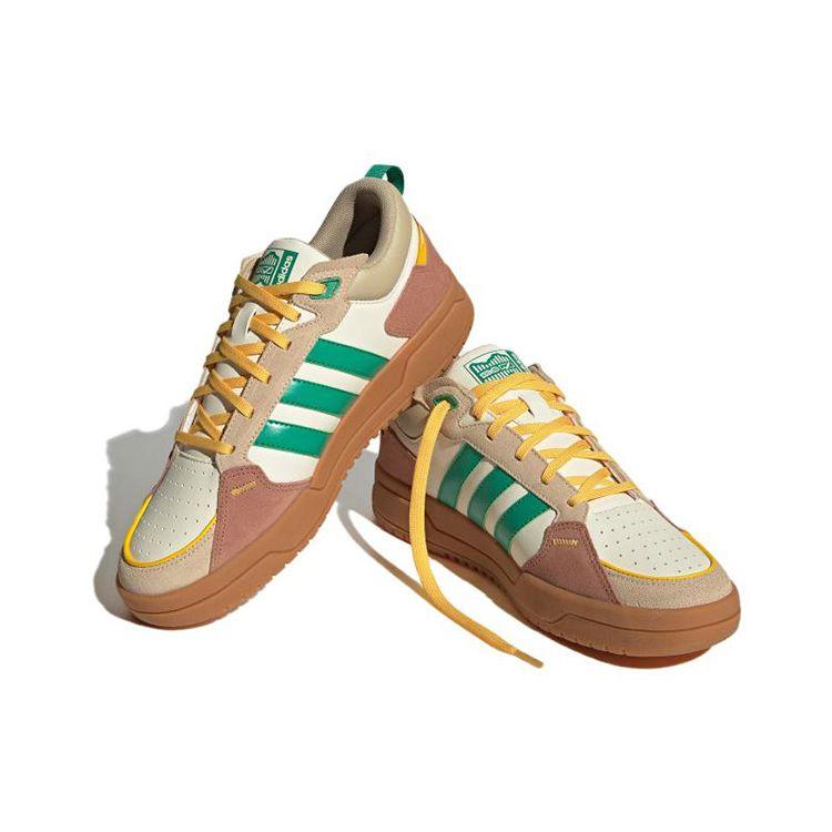 Adidas Neo 100 дБ Удобные Нескользящие Прочные Легкие Низкие Кеды Унисекс Кеды Желтый Оранжевый Зеленый IF5588