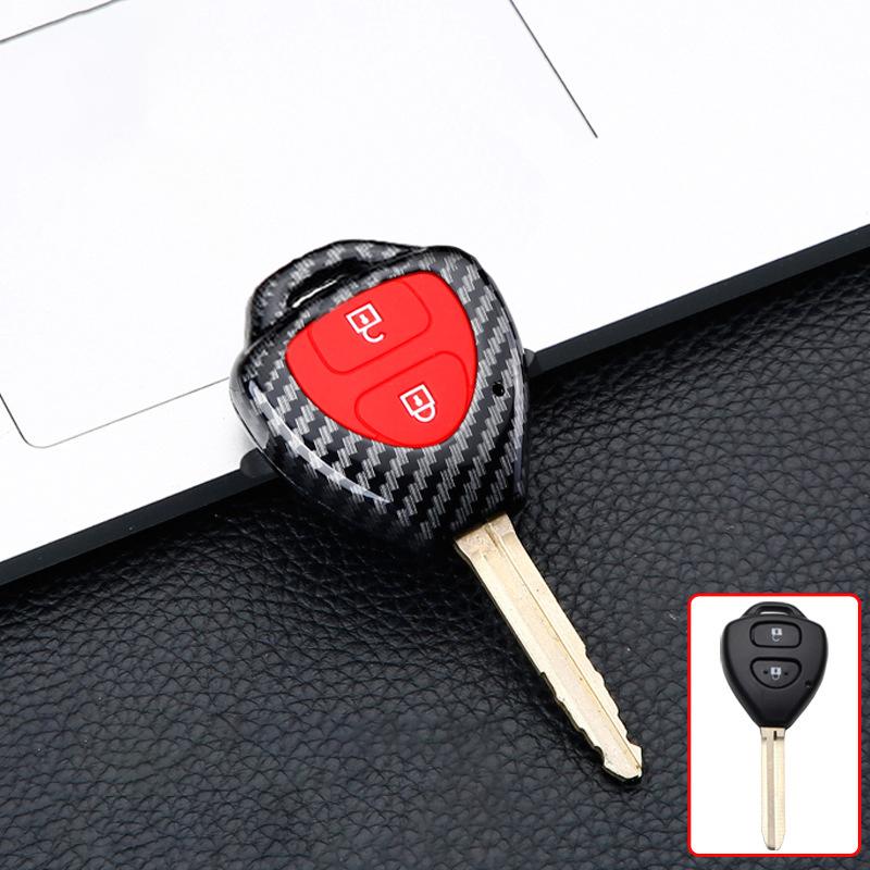 ABS Карбоновый чехол для ключа для Toyota Corolla Camry Avensis Reiz Rav4 Crown Avalon Venza Matrix Yaris 2/3/4 Кнопочный пульт ДУ Чехол для автомобильного ключа