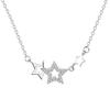 Women Rhinestone Five Pointed Star Pendant Clavicle Chain Necklace Jewelry Gift