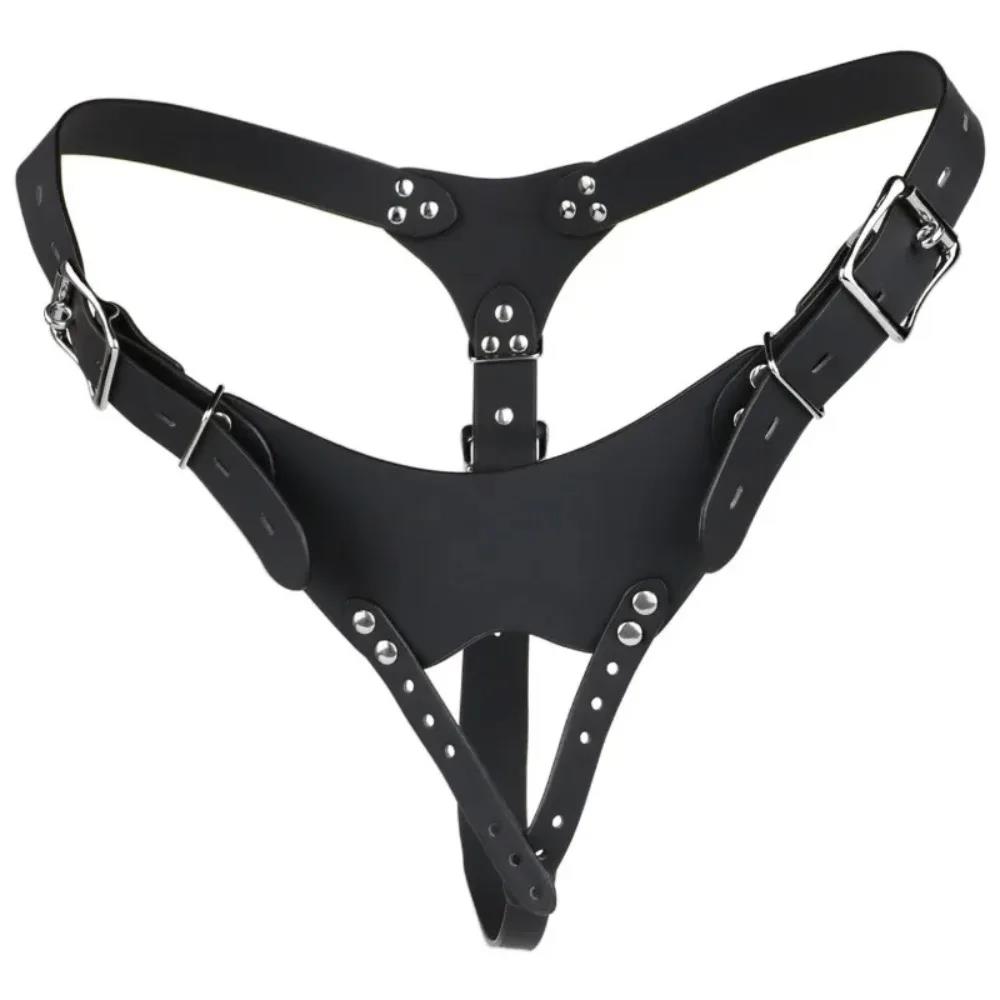 Auxiliary Chastity Belt PU Leather Band For Metal Cock Cage Belts Male Chastity Cage Accessory Harness Sex Toys For Men